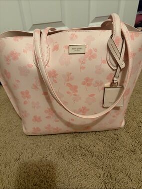 kate spade pale pink floral tote